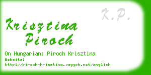 krisztina piroch business card